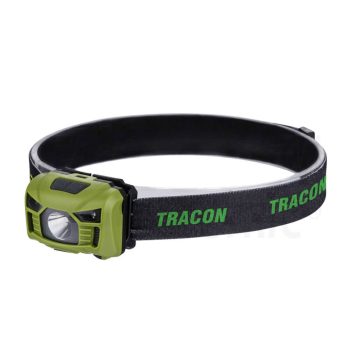   Tracon fejlámpa, akkumulátoros, mozgásérzékelős kapcsolással, 3 W, 120 lm,