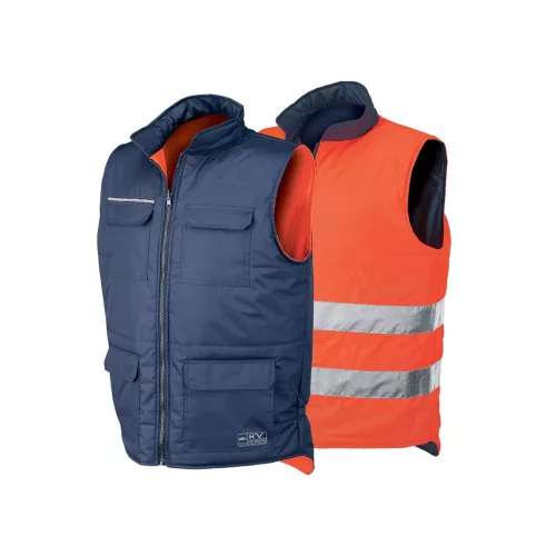 ISSALINE Reverse kifordítható jól láthatósági mellény narancs/neon/kék S