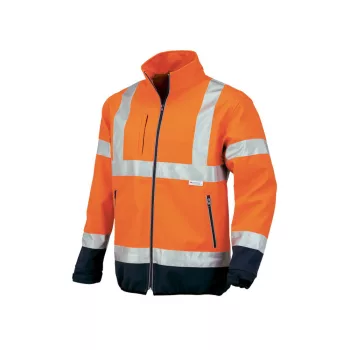   ISSALINE FLASH minősített jól láthatósági softshell kabát narancs/neon/kék 3XL