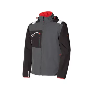   ISSALINE Posh softshell lélegző kabát vízálló cipzárral antracit/fekete 4XL