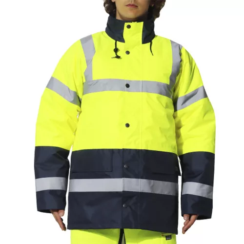 ISSALINE TESSINO Hi-Vis jólláthatósági parka/kabát sárga/kék-L