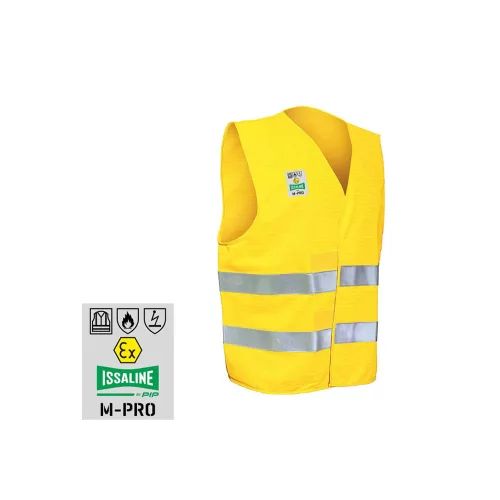 ISSALINE M-Pro minősített jólláthatósági mellény citrom/neon XL/XXL