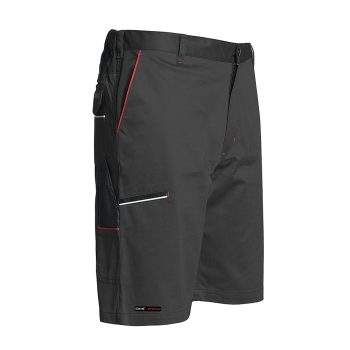   ISSALINE Boom stretch kevert szálas bermuda rövidnadrág antracitszürke/fekete M