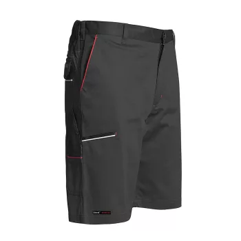   ISSALINE Boom stretch kevert szálas bermuda rövidnadrág antracitszürke/fekete S