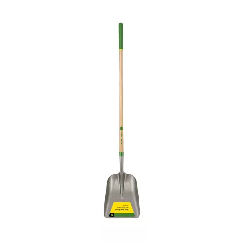 JOHN DEERE PST-L-JD Gabona- és hólapát, 125 cm-es prémium keményfa nyéllel, gumírozott markolattal