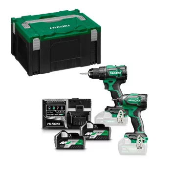   Hikoki akkus gépszett KC18DE-WAZ Multivolt 2x2.5Ah DS18DE+WH18DE HITBOX kofferben