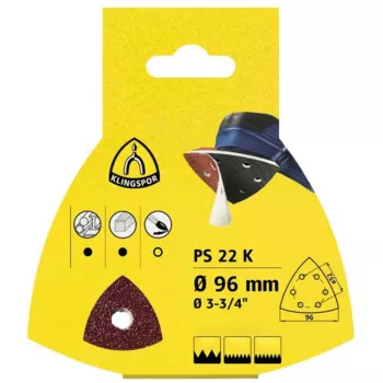   Klingspor PS 22 K delta csiszolópapír tépőzáras GLS 15 P80 96mm (5db/csomag)
