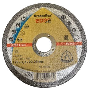   Klingspor EDGE vágókorong 125 x 1,2 x 22,23 mm egyenes ( fém, alu )