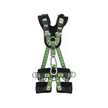   Kratos 2 pontos heveder kényelmes, 2 pontos pozícionáló övvel, automata csatokkal fekete/zöld