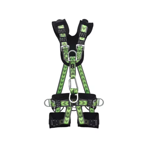 Kratos 2 pontos heveder kényelmes, 2 pontos pozícionáló övvel, automata csatokkal fekete/zöld