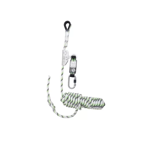 Kratos NIRO - 15m hosszú, 12mm átmérőjű, vezetővel ellátott kötél, energiaelnyelővel fekete/sárga