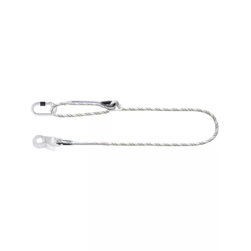 Kratos 2 m hosszú rögzítőpánt +munkapozícionáló, +2 csavaros acélkarabiner, 17mm nyitótávolsággal fehér