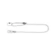 Kratos 2 m hosszú rögzítőpánt +munkapozícionáló, +2 csavaros acélkarabiner, 17mm nyitótávolsággal fehér