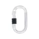 Kratos csavarosan zárható acél karabiner, 18mm nyitótávolsággal fém