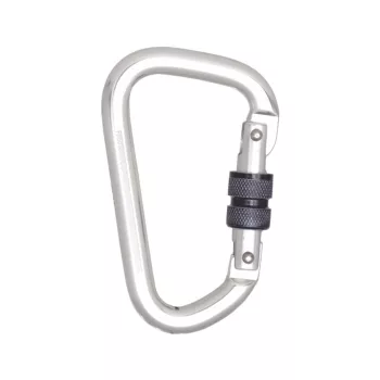   Kratos alumínium csavaros reteszelő karabiner 22,5mm nyílással fém