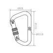 Kratos csavarmenetes karabiner 18,5mm nyílással fém