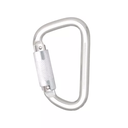 Kratos alumínium karabiner, negyedfordulatos zárral, 21mm nyitótávolsággal fém