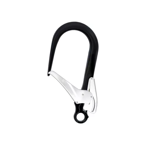 Kratos alumínium karabiner, 109mm nyitótávolsággal fekete