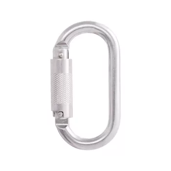   Kratos acél karabiner, negyedfordulatos zárral, 16mm nyitótávolsággal fém
