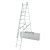 Krause Corda alu sokcélú létra lépcsőfunkcióval 3x9 fokos