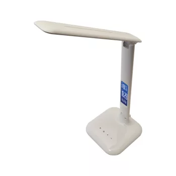   Tracon LED asztali lámpa LCD kijelzővel, szabályozható fényerővel, fehér színben, 4W