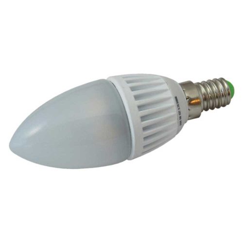 Tracon gyertya burájú LED fényforrás, tejüveg, 230 V, 50 Hz, 5 W, 4000 K, E14, 380 lm