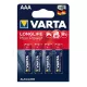 Varta AAA mikro elem LR03 LONGLIFE MAX POWER 1,5V (4db/csomag) (4 703 101 404)