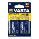 Varta Góliát elem LR20 LONGLIFE 1,5V (2 db/csomag) (4 120 101 412)