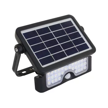   Tracon napelemes LED fényvető mozgásérzékelővel, 5W, 4000K, 500 lm, IP65