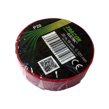 Szigetelőszalag, piros színű, 20m/18mm