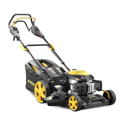 Riwall önjáró benzinmotoros fűnyíró állítható sebességgel RPM 5140 V 173cm3, 4 in 1
