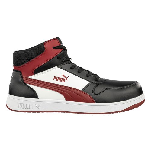Puma Frontcourt BLK/WHT/RED Mid S3L ESD FO HRO SR munkavédelmi bakancs Fekete/Fehér - 41