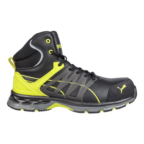 Puma Velocity 2.0 Yellow Mid S3 ESD HRO SRC munkavédelmi bakancs Fekete/Sárga - 41