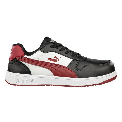 Puma Frontcourt BLK/WHT/RED Low S3L ESD FO HRO SR munkavédelmi cipő Fekete/Fehér - 40