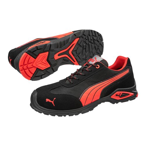 Puma Madrid S1PL FO SR munkavédelmi cipő Fekete/Piros - 43