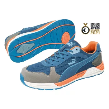   Puma Frontside Low S1P ESD HRO SRC munkavédelmi cipő Kék/Szürke - 39