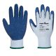 Portwest A100 Latex mártott kesztyű Szürke/Kék - S
