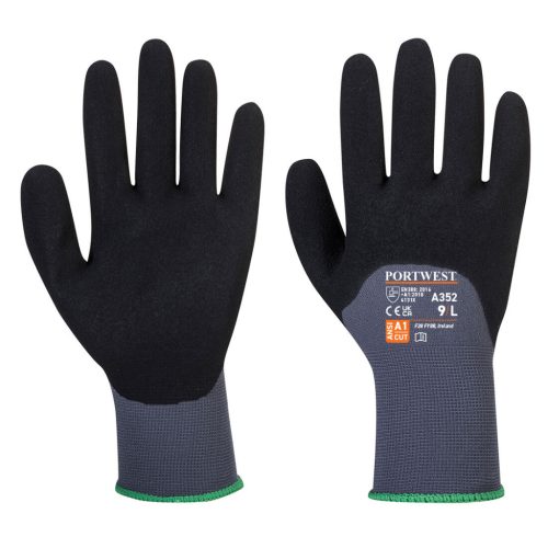Portwest A352 DermiFlex Ultra védőkesztyű Szürke/Fekete - M