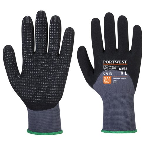 Portwest A353 DermiFlex Ultra Plus kesztyű Szürke/Fekete - M