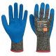 Portwest A611 Aramid HR Cut Latex kesztyű Fekete/Kék - XXL