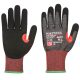 Portwest A672 CS CUT F13 nitril vágásbiztos kesztyű Fekete/Piros - S