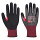 Portwest A673 CS CUT F18 nitril vágásbiztos kesztyű Fekete/Piros - S