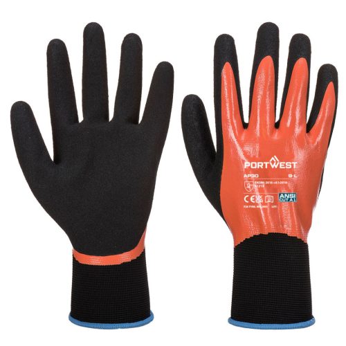 Portwest AP30 Dermi Pro kesztyű Narancs/Fekete - XS