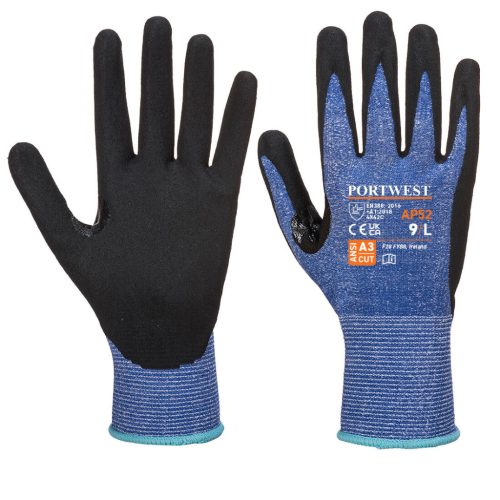 Portwest AP52 Dexti Cut Ultra vágásbiztos kesztyű Kék/Fekete - M