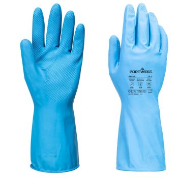   Portwest AP76 FD Chemical B Latex könnyű kesztyű (12 pár) Kék - M