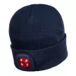 Portwest B028 Újratölhető dupla LED lámpás sapka Navy