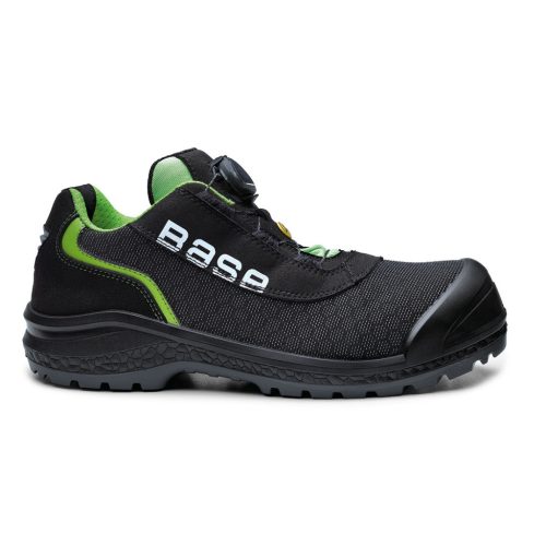 Base B0822 Be-Ready Félcipő S1P ESD SRC Fekete/Zöld - 39