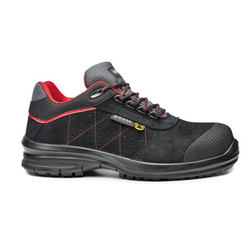 Base B0953 Quasar/Cursa Félcipő S1P SRC Fekete/Piros - 37