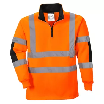 Portwest B308 Xenon Rugby pulóver Narancs - XS