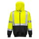 Portwest B315 Hi-Vis kéttónusú kapucnis pulóver Sárga/Fekete - 4XL